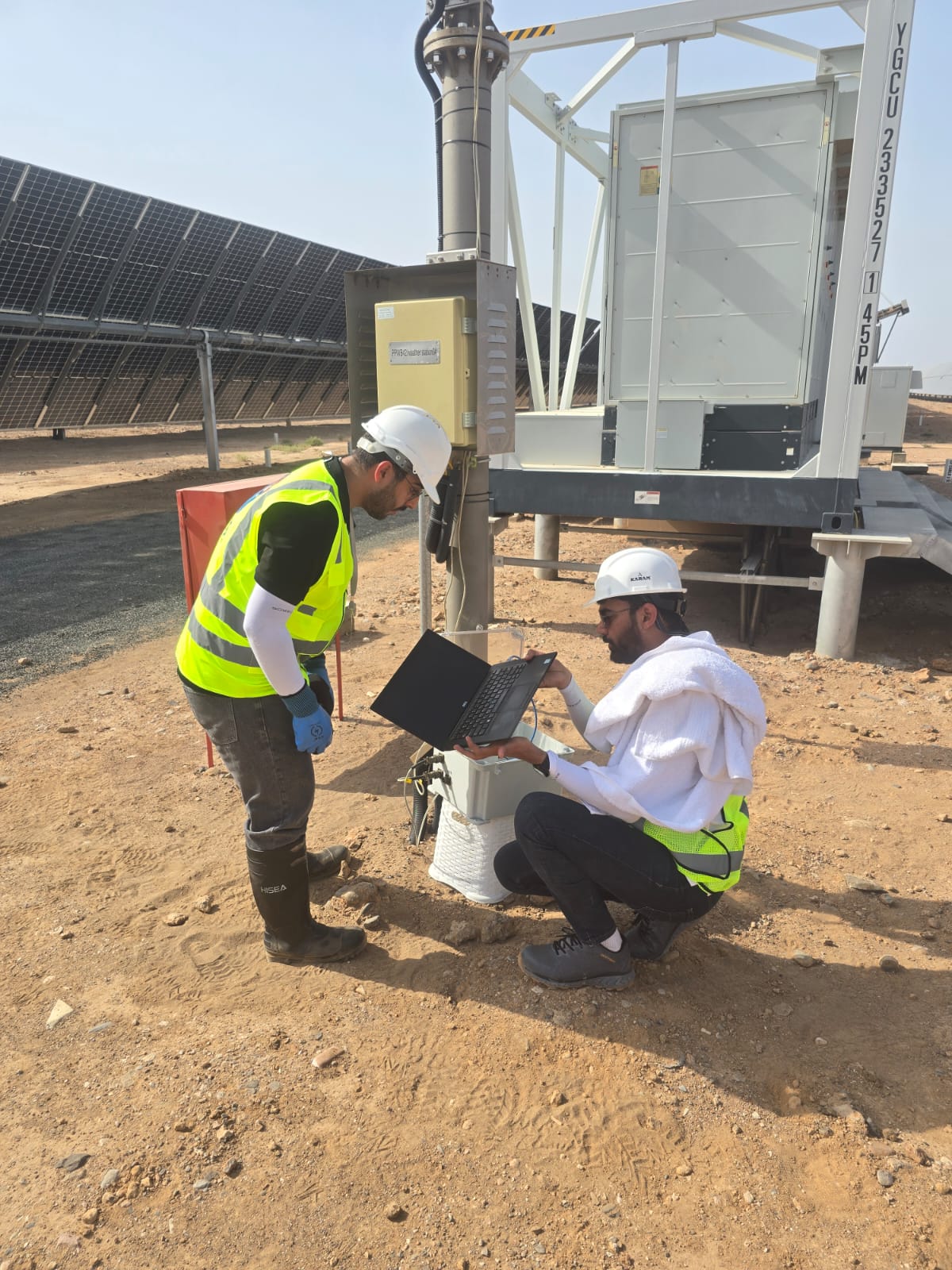 VESS engineers inspecting field equipment for HSE and compliance