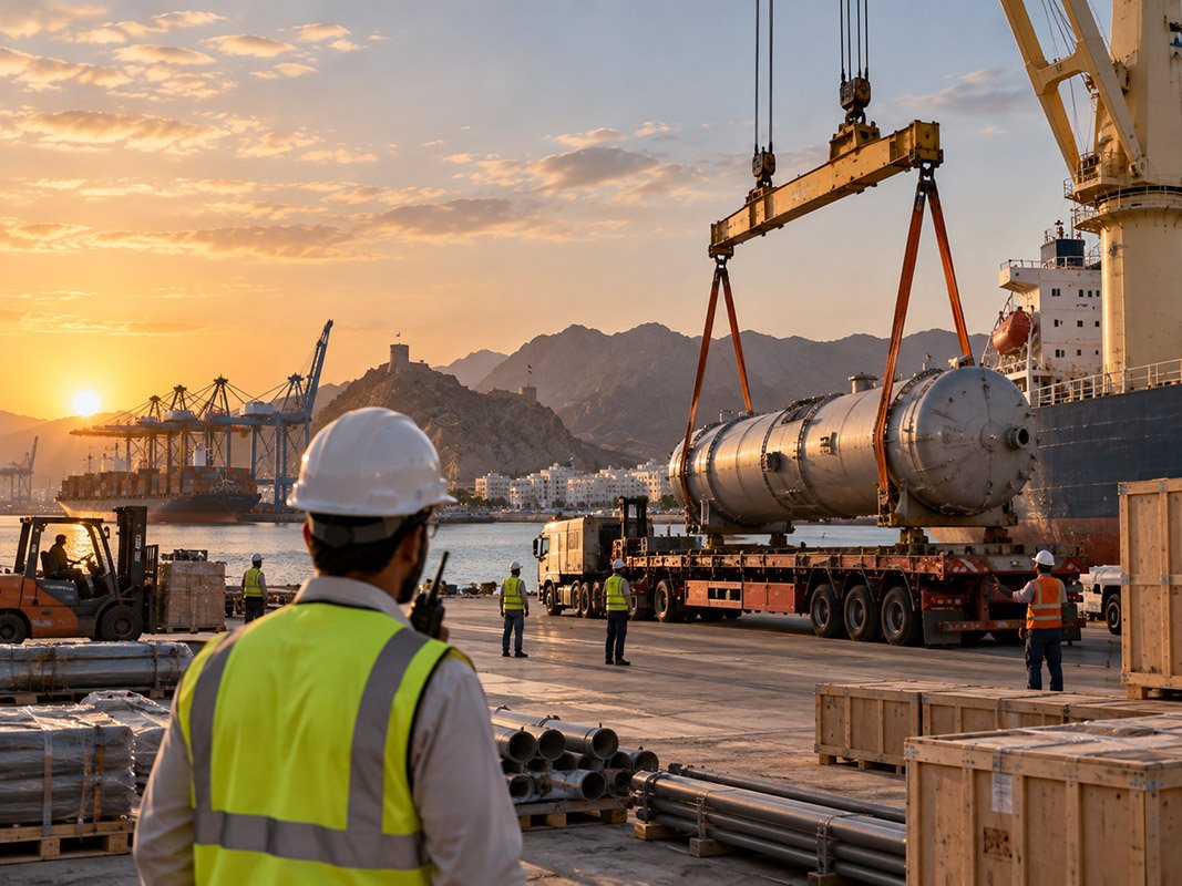Heavy energy equipment logistics in Oman